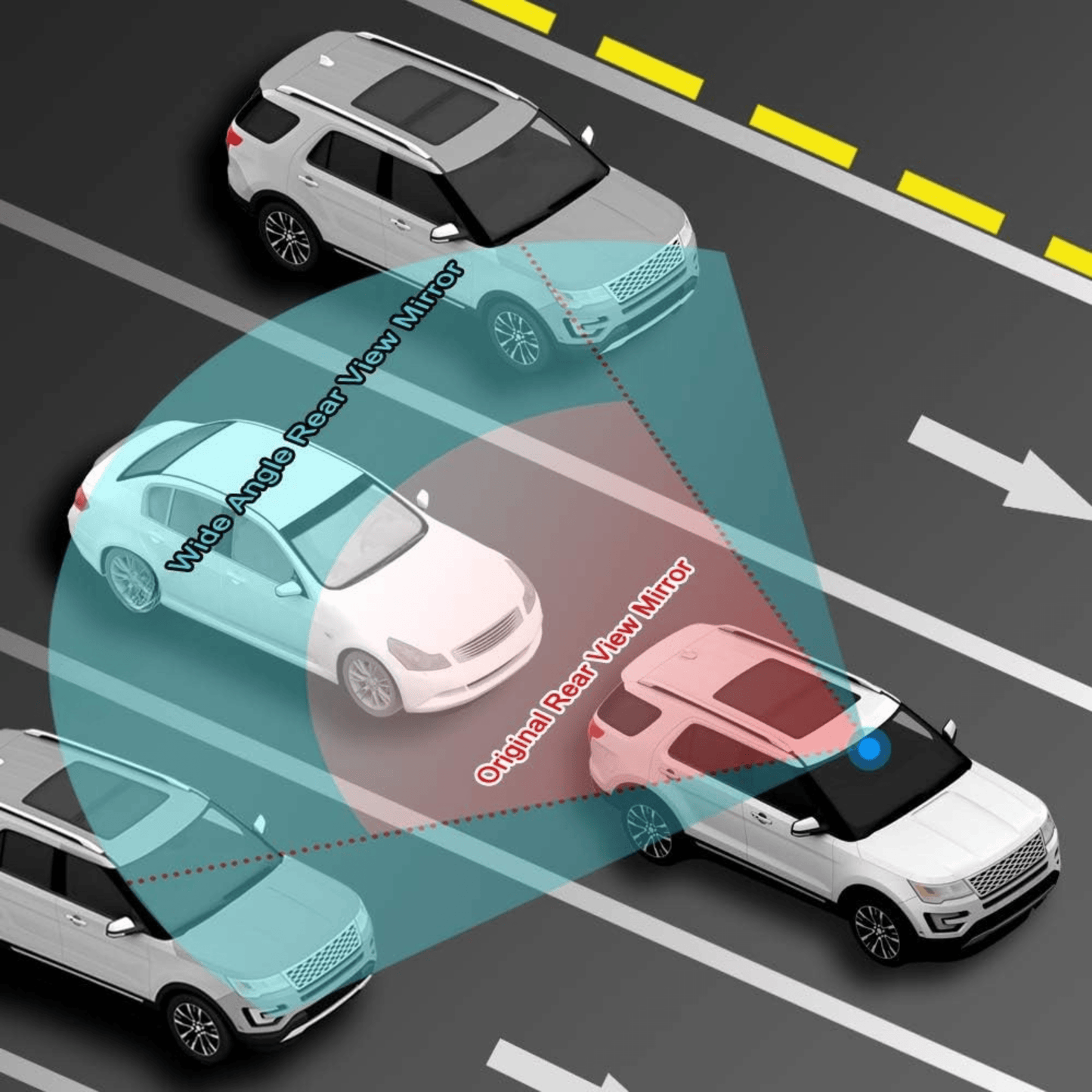 Panoramic Rear-View Mirror (Clip On) with GlareCut Technology™