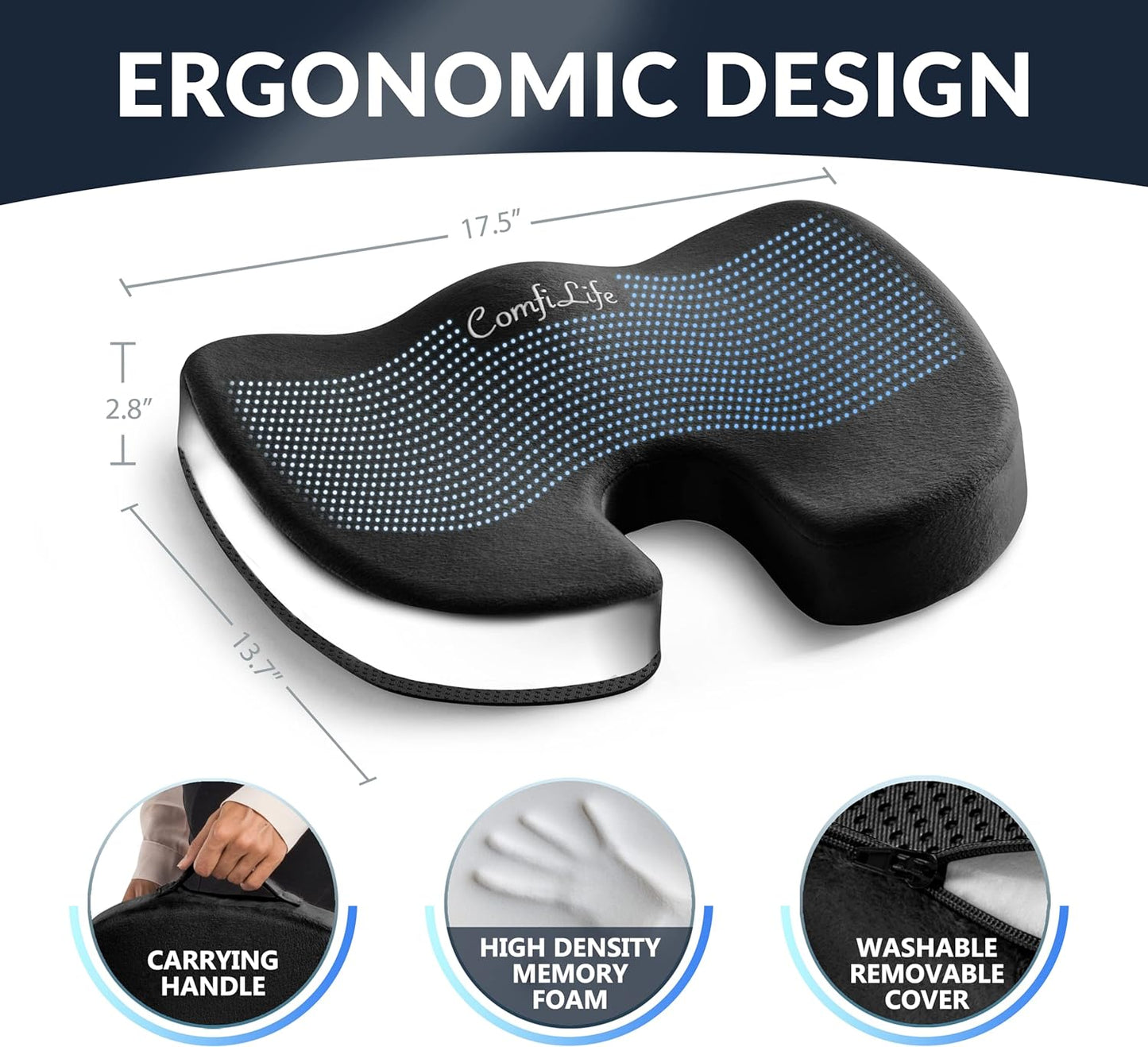 Gel Enhanced Car Seat Cushion