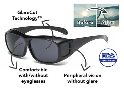 SunGlare Glasses with "GlareCut" Technology (Safe Daytime Driving) - BOGO