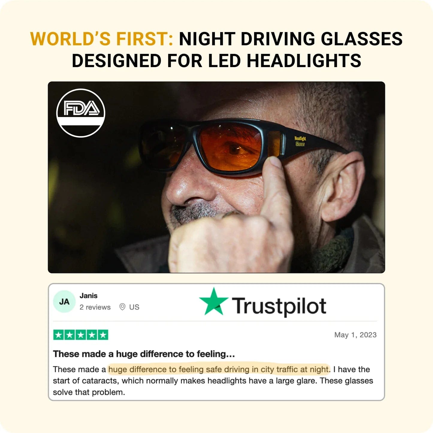 Headlight Glasses™ with GlareCut Technology