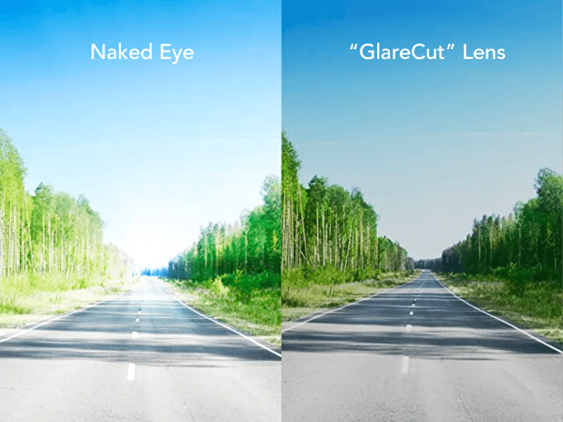 SunGlare Glasses with "GlareCut" Technology (Safe Daytime Driving)