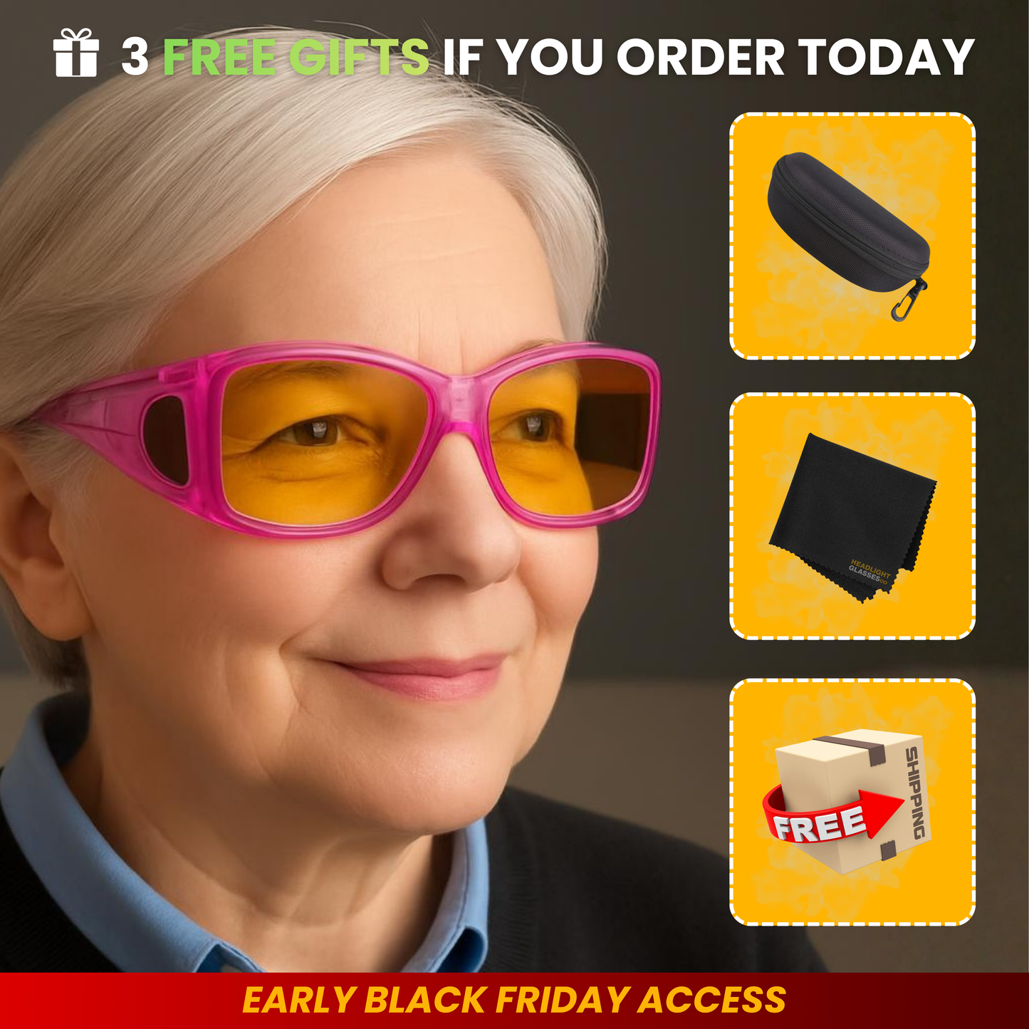 Headlight Glasses™ Pink Night Edition